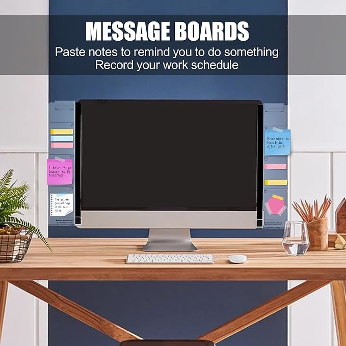 2pcs Office Desk Accessories Monitor Memo Board Computer Message Board Office - Image 6