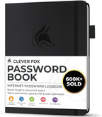 Clever Fox Password Book with alphabetical tabs. Internet Address Organizer by CleverFox