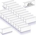 Weysat 250 Pcs Wood Shelf Label Holders Clear Plastic Price Tag 2.4 in L x 1 in by Weysat