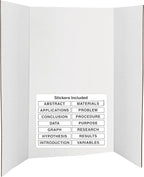 White Tri-Fold Presentation Board 28" X 40" Corrugated Tabletop Display by ENDAY