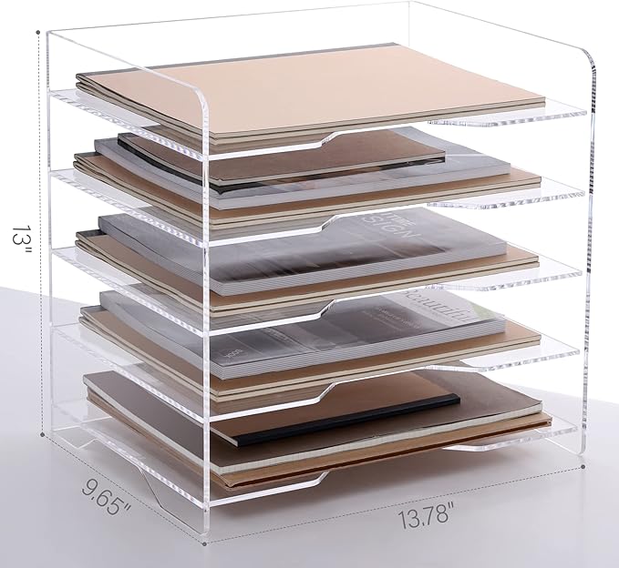 SANRUI Acrylic Paper Organizer Letter Tray - Image 2