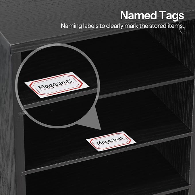 HOOBRO Countertop Mail Sorter, Wooden Literature Organizer, Student Mailbox - Image 7