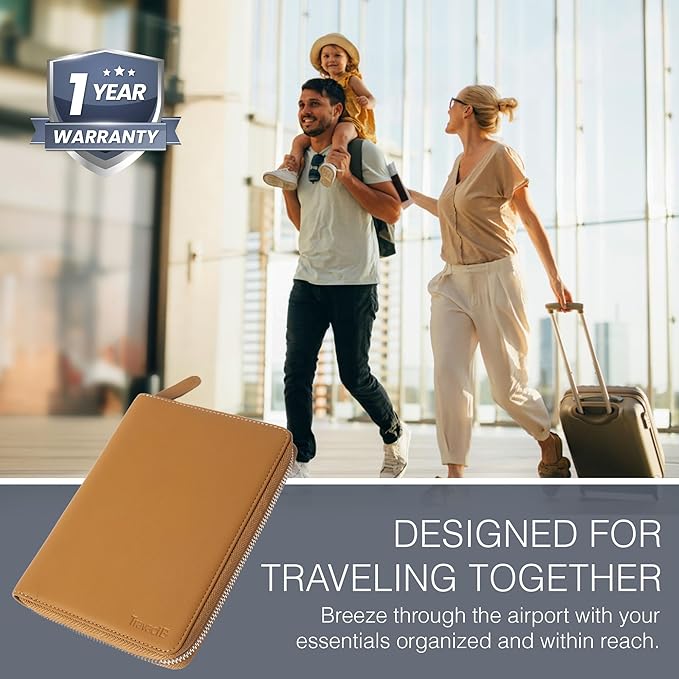 Full Grain Leather Family Passport Holder - Image 3
