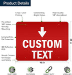 Custom Arrow, Custom Directional Sign, Down Arrow, 36x48 Inches, Reflective - Image 6