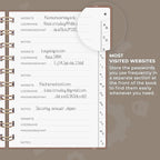 Clever Fox Password Book Spiral – Mini Internet Address & Password Organizer - Image 4