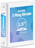 SUNEE 3 Ring Binder 1.5 Inch 1 Pack by SUNEE