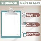 Plastic Clipboards with Butterfly Clip 12.5 x 9 Inch Plastic Clip Boards Bulk - Image 3