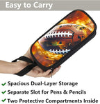 AnySmic Football Pencil Case for Boys and Girls, Sports Large Capacity Pencil - Image 3