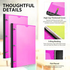 MAKHISTORY Telescoping 3 Ring Binder-12PCS, Flexible Binder - Image 3