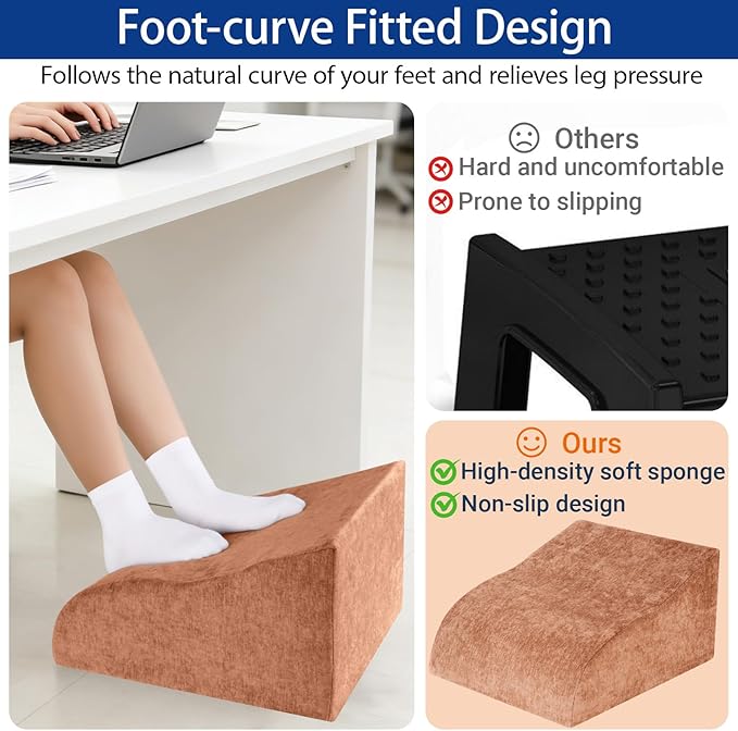 Opuvidity Foot Rest for Under Desk at Work, Ergonomic Under Desk Footrest - Image 7