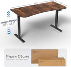 VIVO Electric 63 x 32 in Rustic Standing Desk, Memory Height Adjustment - Image 3