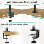 WALI Single Monitor Stand Desk Mount, 39 inch Tall Monitor Stand Fully - Image 6