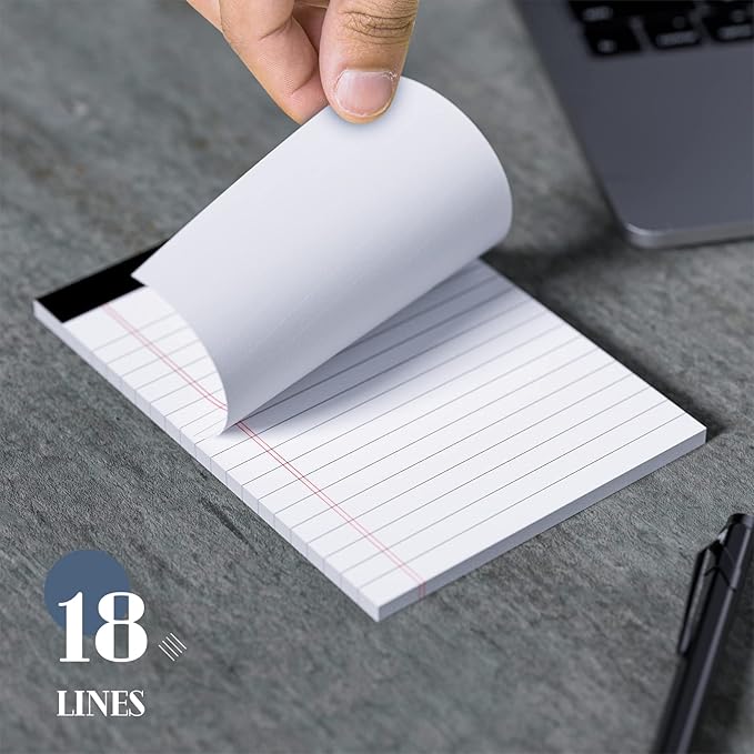 Nichela Legal Pads 4x6 with 18-Line College Ruled Small Legal Pads 6 Packs of - Image 5