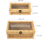 huaxin craft h rattan decorative box with lid, close-up detail