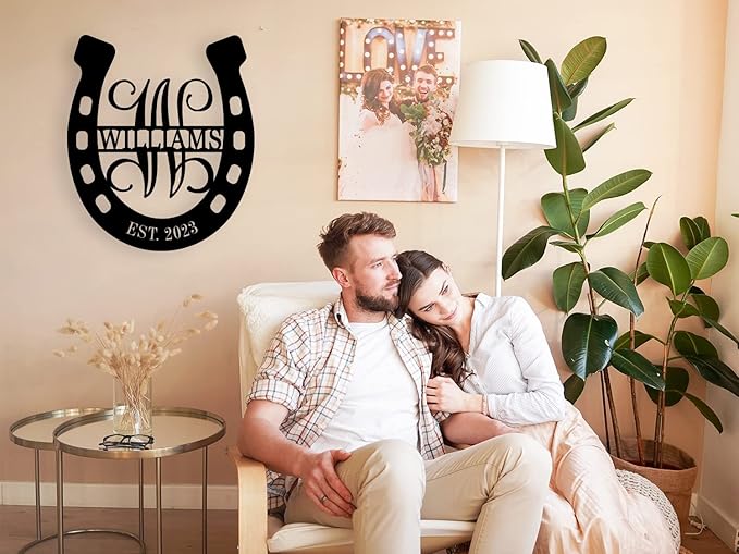 Personalized Horseshoe Metal Sign - Image 2