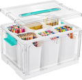 vtopmart 24 qt clear plastic craft organizer with, main product view