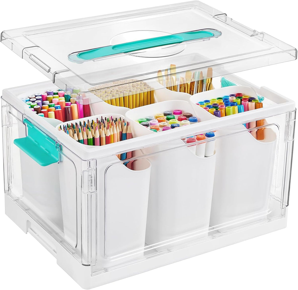 vtopmart 24 qt clear plastic craft organizer with, main product view