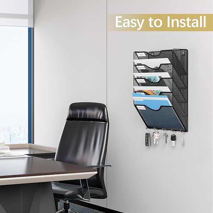 EasyPAG 5 Pocket Mesh Wall File Organizer - Image 5