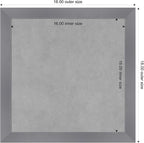 Amanti Art Grey Framed Magnetic Board 18x18 Small Vision Board - Image 4