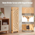 ALeesing 6 Panel Wood Room Divider Fully Assembled, Decorative Room Dividers - Image 3