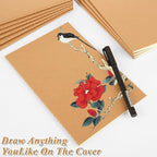 MIVIDE 50 Pack A5 Kraft Notebooks Bulk, 8.3” x 5.5” Lined Paper Journal - Image 3