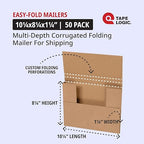 Tape Logic TLM1081K Easy-Fold Mailers, 10 1/4 x 8 1/4 x 1 1/4 - Image 2