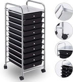 Giantex 10 Drawer Rolling Storage Cart Scrapbook Paper Office School Organizer - Image 6