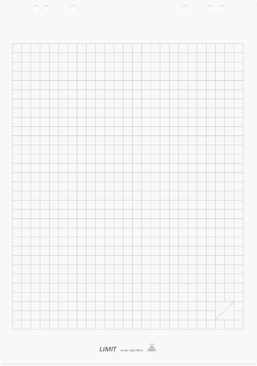 Limit Flip Chart Paper - White - 20 Sheets per Pad - 70gsm - Pack of 5