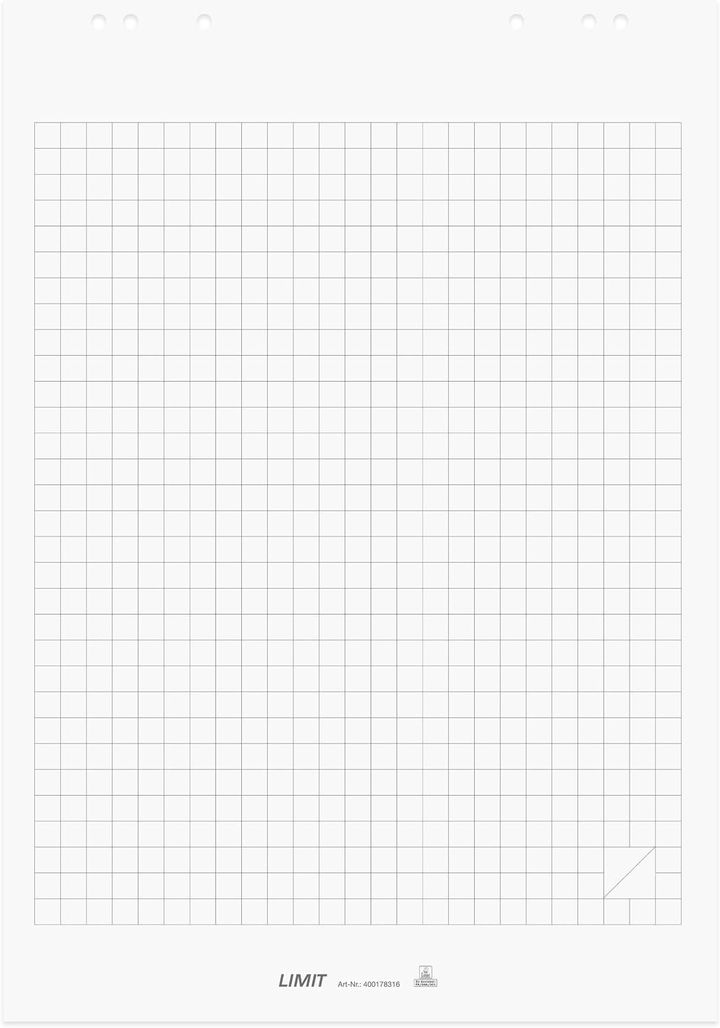 Limit Flip Chart Paper - White - 20 Sheets per Pad - 70gsm - Pack of 5