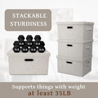 Graciadeco Medium 15" 21 Quart Collapsible Stackable Storage Bins - Image 4