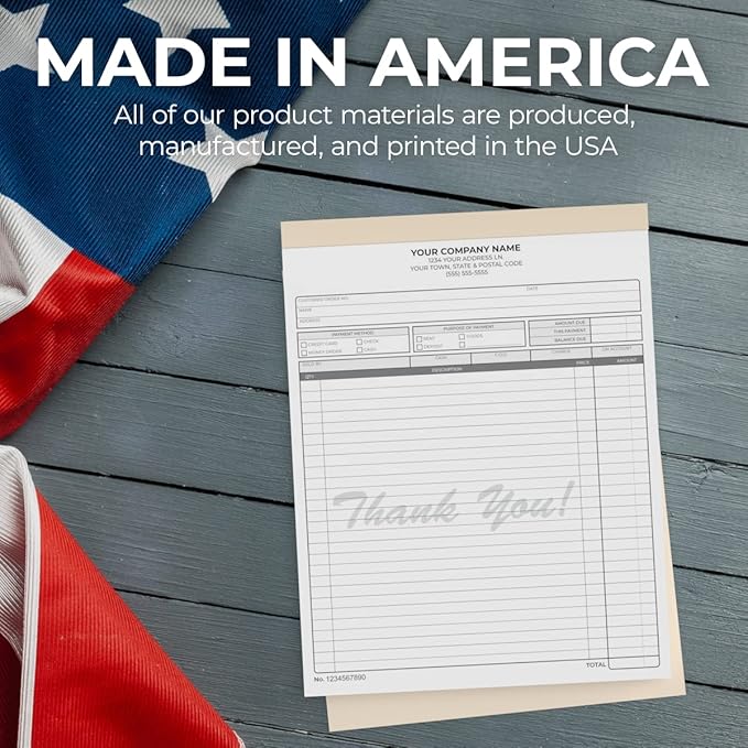 Custom 8.5" x 11" Carbonless NCR Books in 2-Part Duplicate Invoices, Work Orders - Image 6