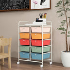 GOFLAME 10-Drawer Rolling Storage Cart, Art Craft Storage Organizer on Wheels - Image 9