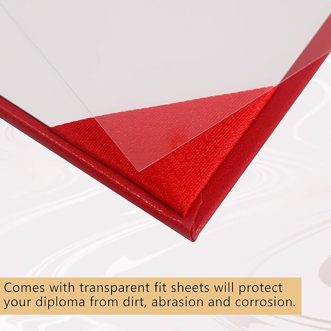 GraduationMall 11"x14" Imprinted Padded Diploma Cover Certificate Holder Red - Image 5