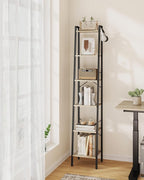 Hzuaneri Ladder Shelf, Bookshelf Bookcase, Freestanding Corner Storage Shelve - Image 8
