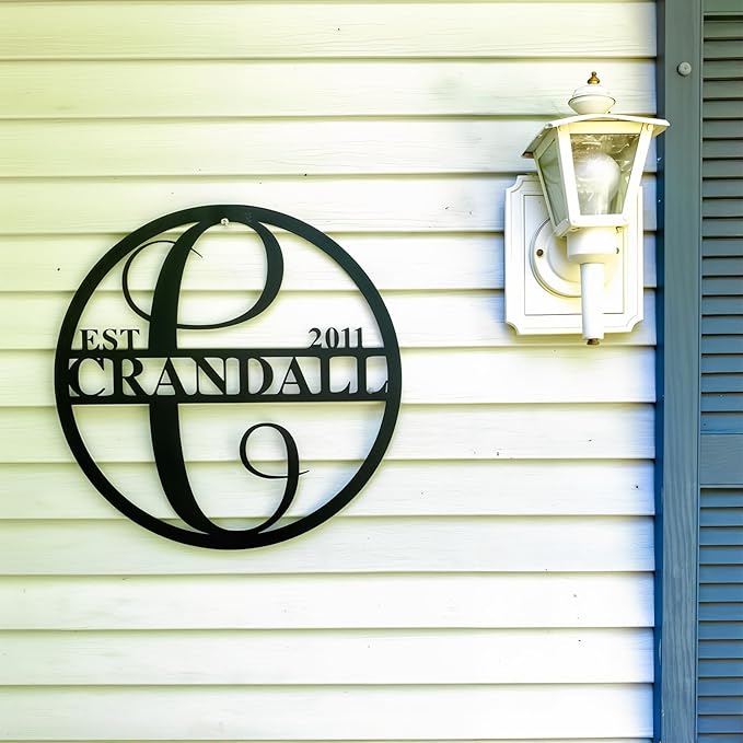 Personalized Metal Name Signs, Split Letter Monogram Wall Decor, Custom Last - Image 8