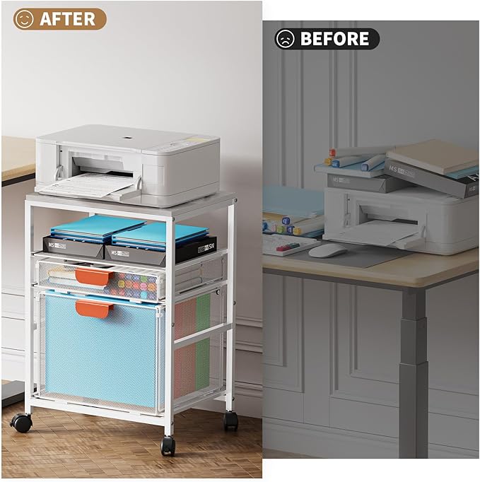 Marbrasse Rolling File Cart - Image 8