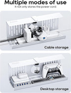 NODOCA No Drill Under Desk Cable Management Tray, Punch-Free Clamp on, Metal - Image 6