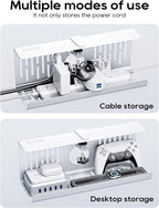 NODOCA No Drill Under Desk Cable Management Tray, Punch-Free Clamp on, Metal - Image 6