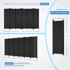 MAYOLIAH 6 Panel Room Dividers Folding Privacy Screen, 10ft Wide 6ft Tall - Image 6