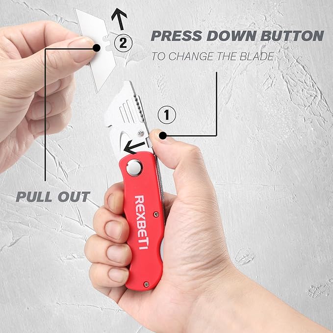 REXBETI Folding Pocket Utility Knife Quick-change SK5 Box Cutter - Image 4