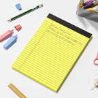AILZFEI Yellow Legal Pads Note Pads 8.5 x 11 inch Wide Ruled, 30 Sheets/Pad - Image 7