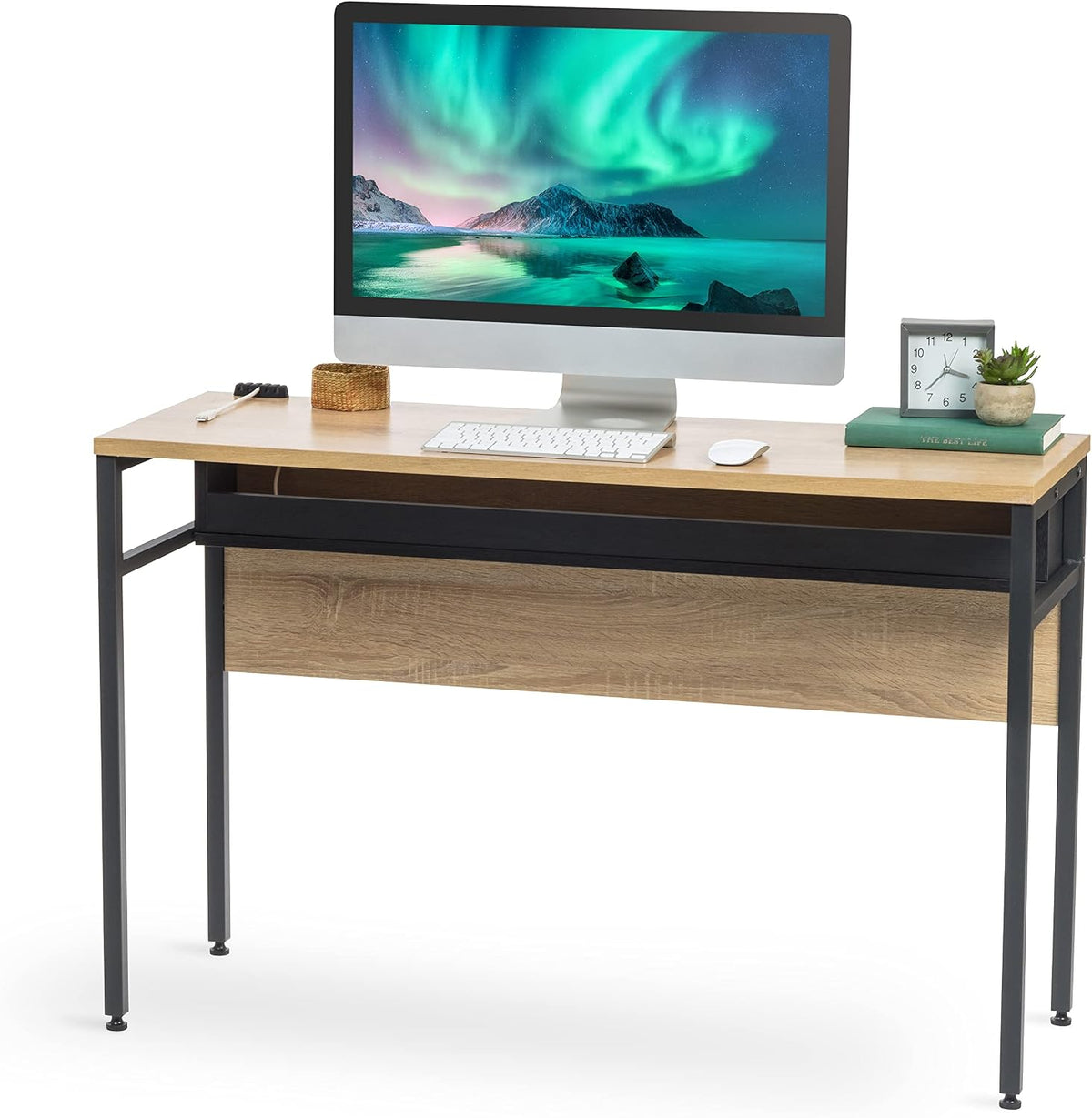 IRIS USA Computer Desk with Cable Organizer and Tray