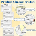 400 Pcs Tardy Slip Book with Carbonless Duplicates Easy Removal Fold and Tear - Image 3