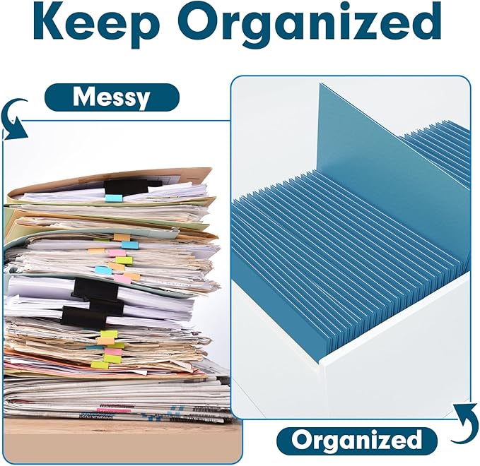 Two Pocket Folders, PANDRI 50 Pack 2 Pocket Folders, Letter Size Paper File - Image 3