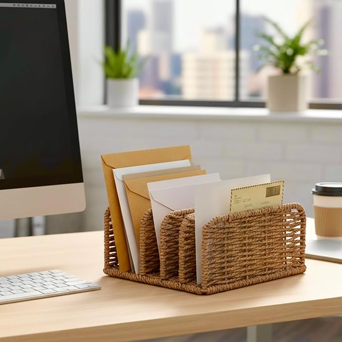 Duimbok Desk Mail Organizer Large Capacity Mail Holder - Image 6