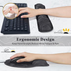 Gimars Upgrade 3 in 1 Enlarge Superfine Smooth Gel Ergonomic Mouse Pad Wrist Support and Keyboard Wrist Rest for Computer, Laptop, Mac, Gaming and Office, Durable, Comfortable and Pain Relief, Map