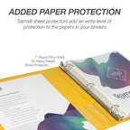 Samsill 1 Inch 3 Ring Binder, Made in USA, Economy Round Ring, 200 Sheet - Image 7
