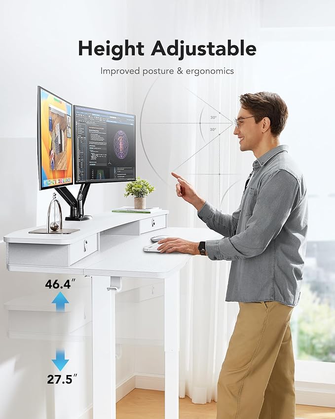HUANUO 48″ x 24″ Electric Standing Desk - Image 6
