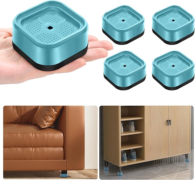 shouwuhho 4 Pack Furniture Risers Adjustable Bed Risers Heavy Duty Lifts Height by EnjoyLifeEnjoyHappiness