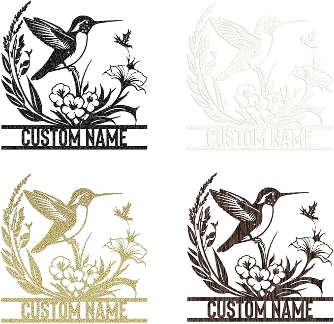 Personalized Metal Signs | Bird Metal Wall Art | Metal Name Sign Birds Welcome - Image 7